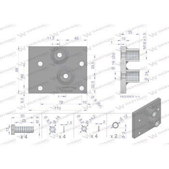 Adapter zewnętrznego rozdzielacza w ciągniku rolniczym Ursus C-330 Waryński-38508