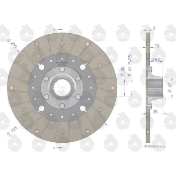 Tarcza sprzęgła II stopnia MF-3/ MF-4 PREMIUM ORYGINAŁ URSUS-38564