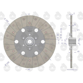Tarcza sprzęgła 1-stopnia F-280 Z-16. 49011175 Zetor PREMIUM ORYGINAŁ URSUS-38566