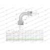 Kolanko hydrauliczne metryczne łukowe AB M22x1.5 15L  Waryński-38708