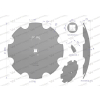 Talerz uzębiony Z-8 fi 560 otwór 30x30 stal borowa WARYŃSKI R 1279601010 1202030130-39038