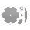 Talerz uzębiony Z-6 fi 460 otwór 30x30 stal borowa WARYŃSKI R 1202030150-39044