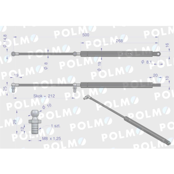 Siłownik tylnej szyby Case 3221531R1 POLMO-39238
