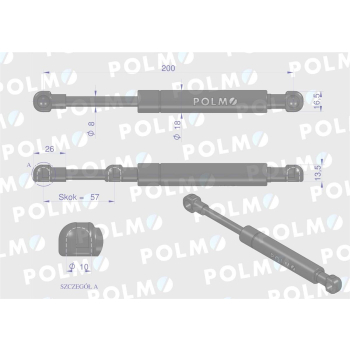 Siłownik drzwi New Holland 44910471 POLMO-39260
