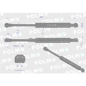 Siłownik drzwi John Deere AL78435 POLMO-39262