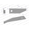 Nóż obrotowy rozdrabniacz słomy sieczkarnia podgięty lewy 173x50x4.5mm otwór 18 zastosowanie 87031976 New Holland W