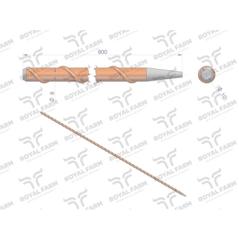 Palik Słupek z włókna szklanego 8mm L-900 ROYAL FARM-39466