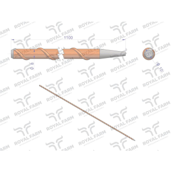 Palik Słupek z włókna szklanego 8mm L-1100 ROYAL FARM-39469