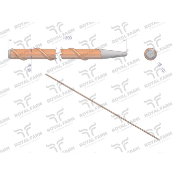 Palik Słupek z włókna szklanego 8mm L-1300 ROYAL FARM-39472