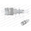 Szybkozłącze hydrauliczne gniazdo long M18x1.5 gwint zewnętrzny EURO PUSH-PULL (9100818GL) (ISO 7241-A) Waryński  (o