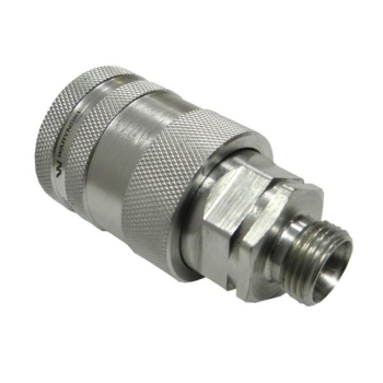 Szybkozłącze hydrauliczne gniazdo M18x1.5 gwint zewnętrzny EURO PUSH-PULL (9100818G) (ISO 7241-A) Waryński  (opakowanie 10szt)