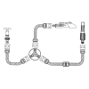 Złączka do węża - 3-drożna / TEGER-49961