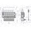 Rozdzielacz hydrauliczny 5-sekcyjny 40L (5-sekcji z zatrzaskiem) VOIMA-50115