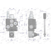 Rozdzielacz hydrauliczny 1-sekcyjny (sekcja nurnikowa) 40L VOIMA-50122