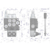 Rozdzielacz hydrauliczny 2-sekcyjny 40L (1-sekcja nurnikowa) VOIMA-50129