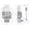 Rozdzielacz hydrauliczny 2-sekcyjny 40L (2 sekcje - pływające) VOIMA-50132