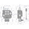 Rozdzielacz hydrauliczny 2-sekcyjny 80L VOIMA-50151