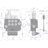 Rozdzielacz hydrauliczny 3-sekcyjny 80L (1-sekcja pływająca) VOIMA-50157