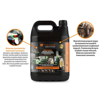 Agro Cleaner Preparat do myjek wysokociśnieniowych - do maszyn rolniczych 5l - koncentrat, TEGER-50224