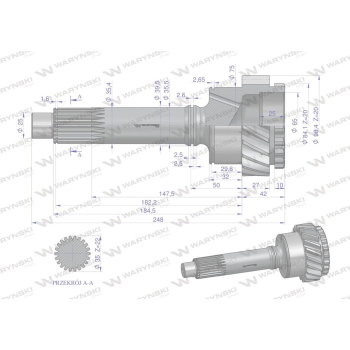 Wałek napędowy 80126114 WARYŃSKI-50332