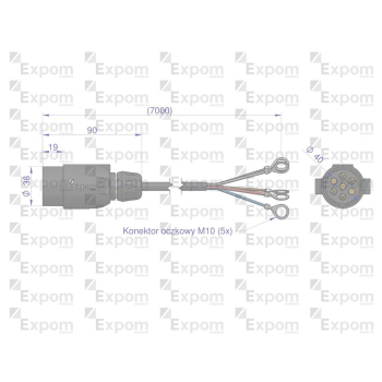 Złącze elektryczne 5x7m typu wtyczka złącze EXPOM KWIDZYN eu-50340