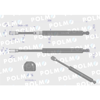 Siłownik podnoszenia maski John Deere AL77767 POLMO-50392