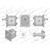 Pompa hydrauliczna zębata 3.8cm3 (grupa 1 - typ europejski) wałek 1:8 przyłącza obustronnie gwinty wewnętrzne 3/8 (