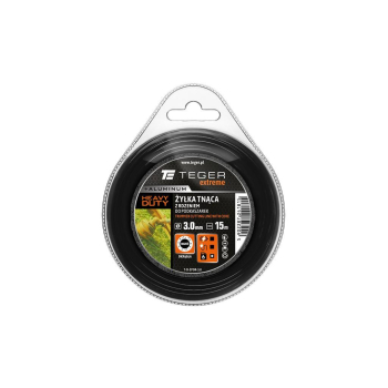 Żyłka tnąca do podkaszarek HEAVY DUTY (z rdzeniem) / Okrągła / 3.0 mm / 15 m Extreme / TEGER