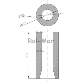 Tuleja mocowania zęba 880 mm 5193-FT88N ładowacza fi 50 Tur-5345