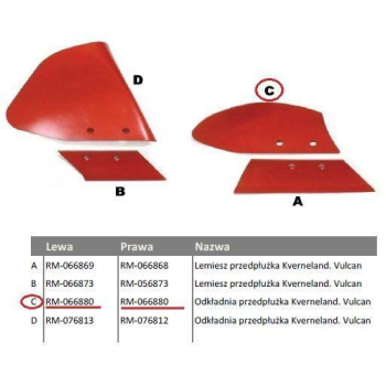 Odkładnia przedpłużka prawa Kverneland Vulcan-5762