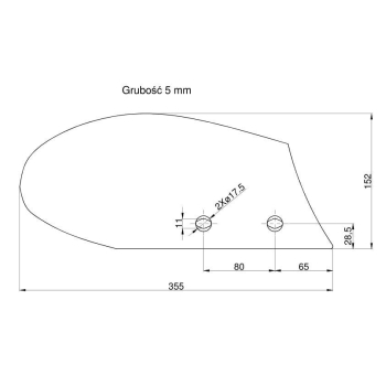 Odkładnia przedpłużka prawa Kverneland Vulcan-5764