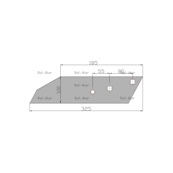 Dłuto, nakładka lemiesza lewa Lemken BU Vulcan pasuje śruba M12X35PL - 2 szt.-5883