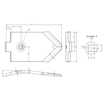 Dziób redlicy Lemken Smaragd Vulcan pasuje śruba M12X35PL - 1 szt.-6046