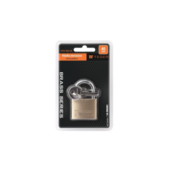 Kłódka mosiężna 40mm - 3 klucze / TEGER-60538
