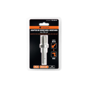 Adapter do wkrętarki i wiertarki M14 HEX 3/8" / TEGER