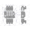 Rozdzielacz hydrauliczny 3-sekcyjny sterowany elektrycznie 12V 40L VOIMA-60661