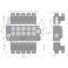 Rozdzielacz hydrauliczny 5-sekcyjny sterowany elektrycznie 12V 40L VOIMA-60667