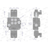 Rozdzielacz hydrauliczny 2-sekcyjny sterowany elektrycznie 12V 80L VOIMA-60681