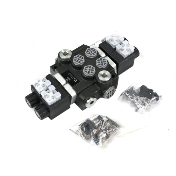 Rozdzielacz hydrauliczny 2-sekcyjny sterowany elektrycznie 12V 40L VOIMA-60657