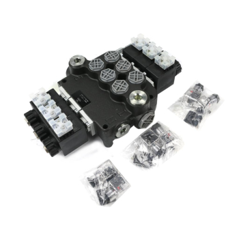 Rozdzielacz hydrauliczny 3-sekcyjny sterowany elektrycznie 12V 80L VOIMA-60686