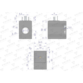Cewka do rozdzielacza hydraulicznego 40L 24V VOIMA-60708