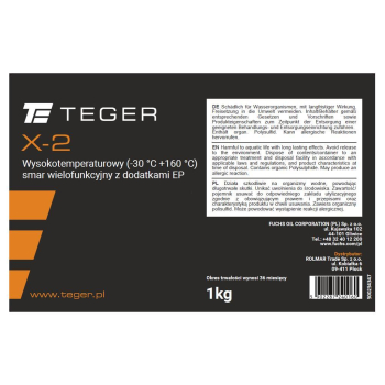 Smar wielofunkcyjny wysokotemperaturowy z dodatkami EP TEGER X-2, opakowanie 1kg (Pakowane po 10szt.)-60782