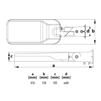 LAMPA, OPRAWA PARKINGOWA LED JAZMIN, 30W 4000K 4050LM IP65-60893