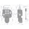 Rozdzielacz hydrauliczny 2-sekcyjny 80L z joystickiem  VOIMA-61030