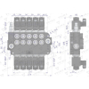 Rozdzielacz hydrauliczny 5-sekcyjny sterowany elektrycznie 12V 80L VOIMA-61031