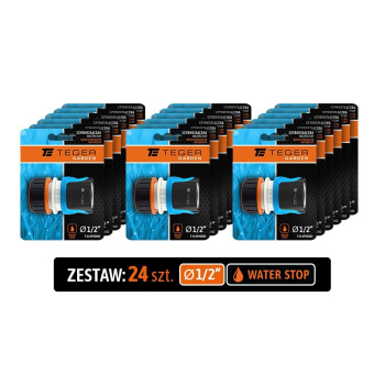 Szybkozłączka, 1/2"  - z waterstop, , Teger