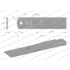 Nóż, stały rozdrabniacz słomy sieczkarnia 175x40x3mm otwór 10 zastosowanie 1322233C2 525115 Dronningborg Case MF WA
