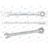 Klucz płasko-oczkowy z grzechotką 10 mm / TEGER-61566