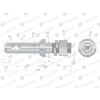 Sworzeń z gwintem T-SG22502240140 fi 22/50 mm M22x1.5/40 mm  140 mm TEGER-61596