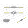 Oprawka wzmocniona pokrętło do narzynek ręcznych  20x 5mm (M3-M4) Waryński-61801